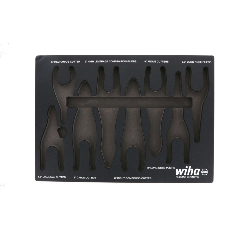 Wiha Empty Foam Tray for 8 Piece Pliers / Cutters – WI 93039