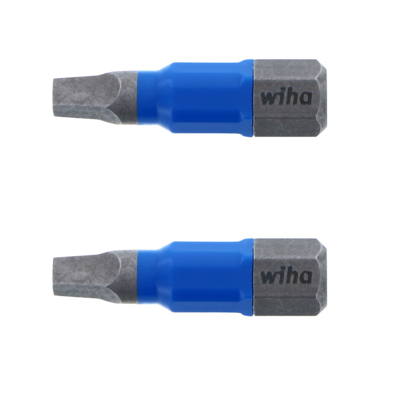 Wiha Set of 2 Terminator Blue Impact Bits, Sq2 x 1 in – WI 70025