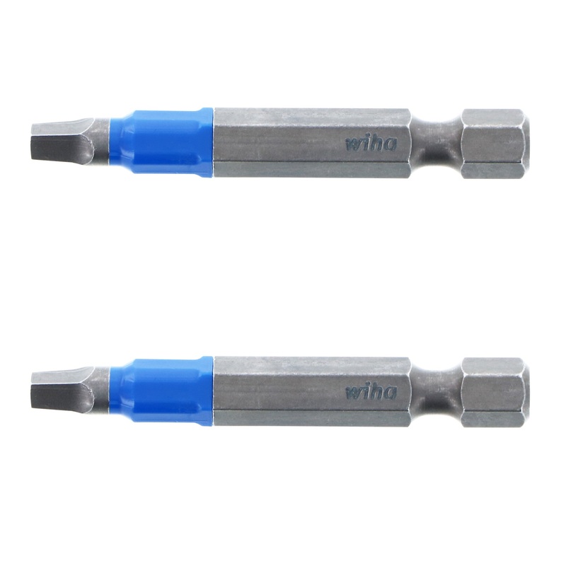 Wiha Set of 2 Terminator Blue Impact Bits, Sq2 x 2 in – WI 70225