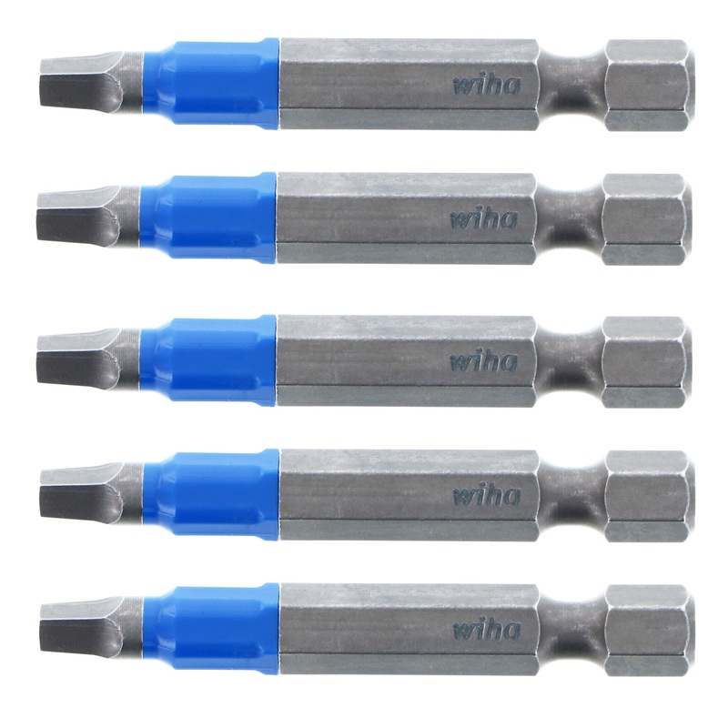 Wiha Set of 5 Terminator Blue Impact Bits, Sq2 x 2 in – WI 70282