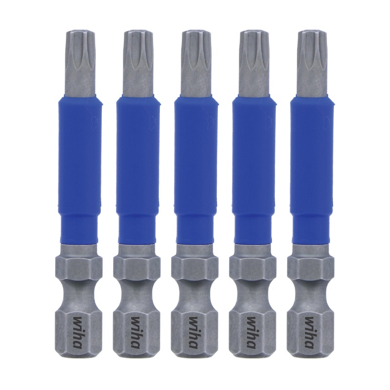 Wiha Set of 5 Terminator Blue Impact Bits, T25 x 2 in – WI 70277