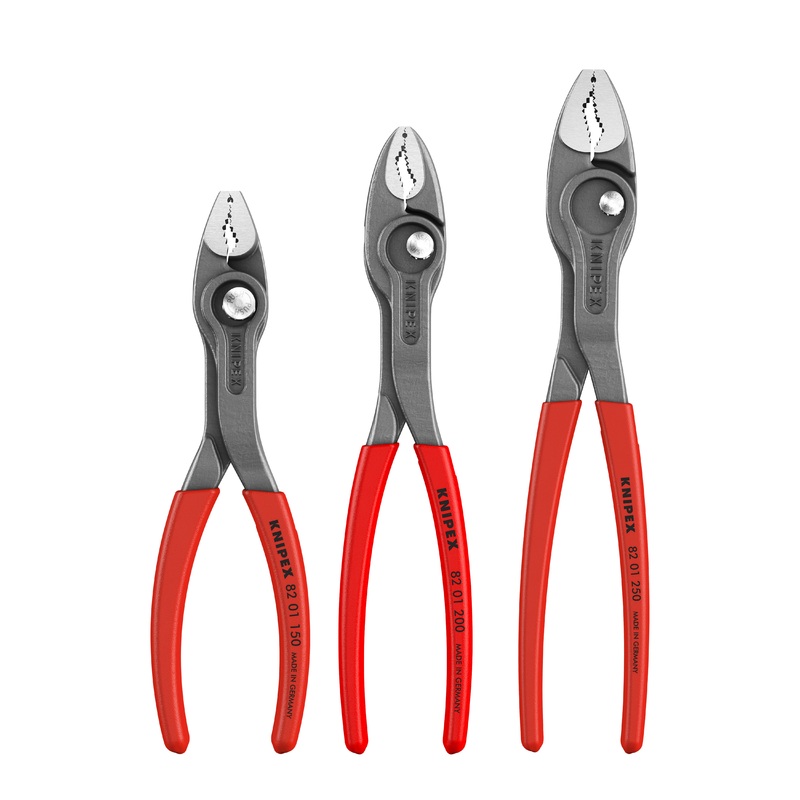 KNIPEX 00 20 06 US4 | 3 Pc TwinGrip Pliers Set, Plastic Dipped