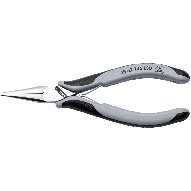 KNIPEX 35 62 145 ESD | 5 3/4 Electronics Pliers-Half Round Tips, ESD Handles