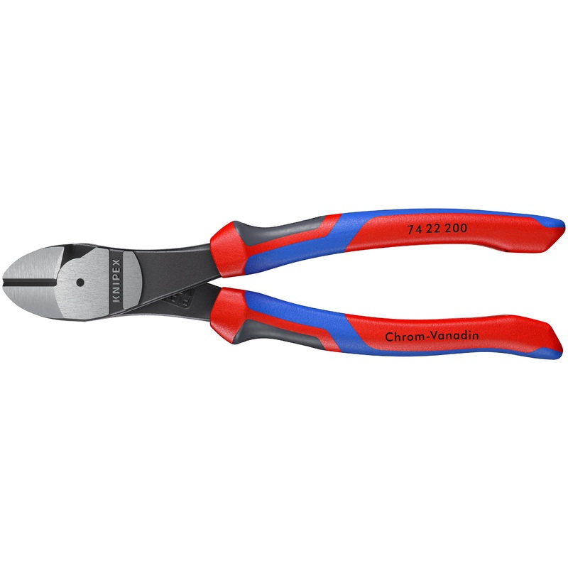 KNIPEX 74 22 200 | 8 High Leverage 12 degree Angled Diagonal Cutters