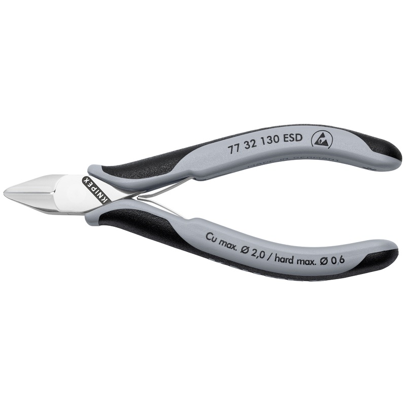 KNIPEX 77 32 130 ESD | 5 1/4 Electronics Diagonal Cutters, ESD Handles