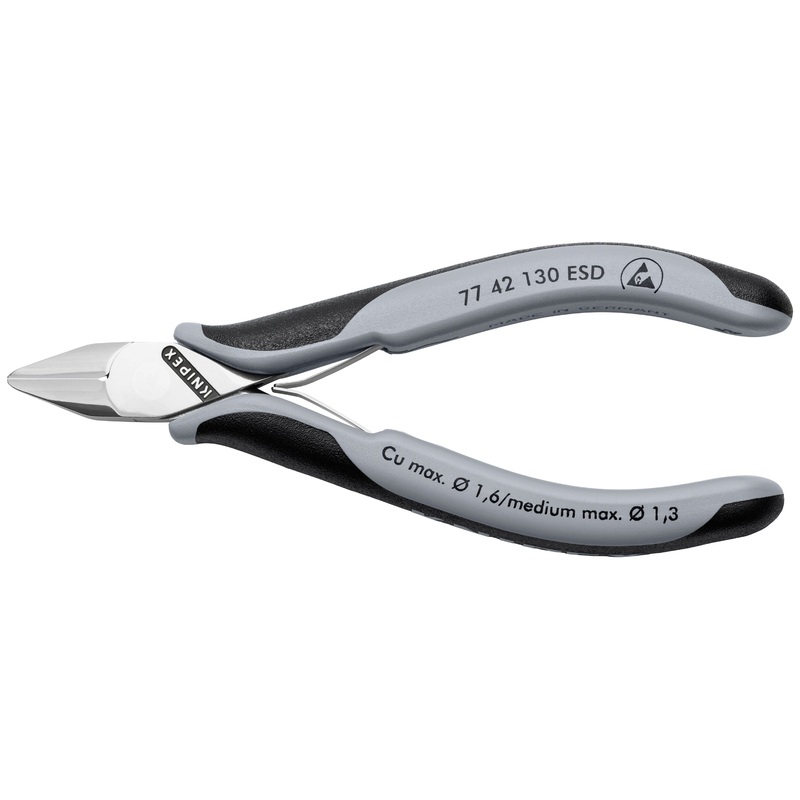 KNIPEX 77 42 130 ESD | 5 1/4 Electronics Diagonal Cutters, ESD Handles