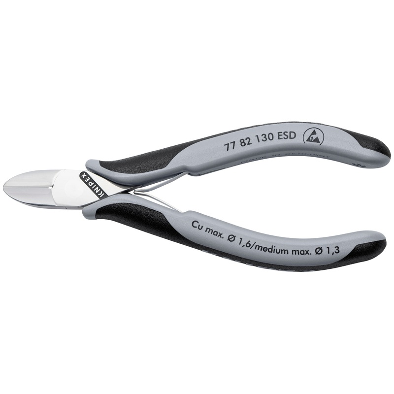 KNIPEX 77 82 130 ESD | 5 1/4 Electronics Diagonal Cutters, ESD Handles
