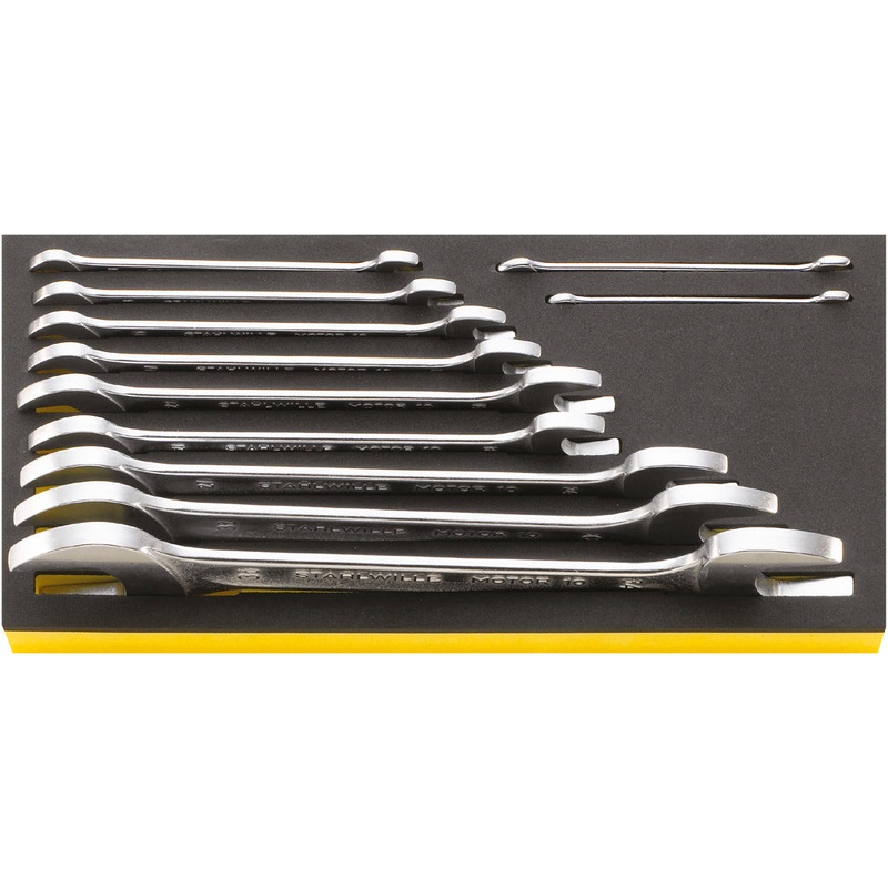Stahlwille Set of 11 TCS Double Open Ended Spanner Wrench, 6 x 7 – 34 x 36mm – ST 96830167