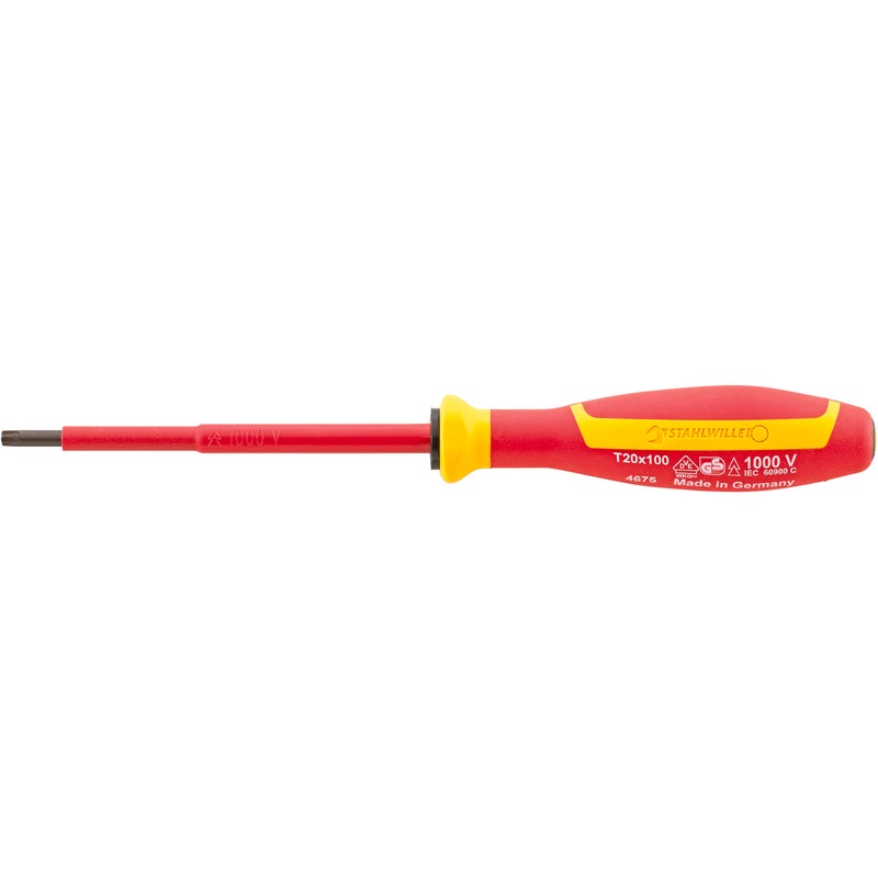 Stahlwille VDE Drall Torx Screwdriver, T15 x 75mm – ST 46753015