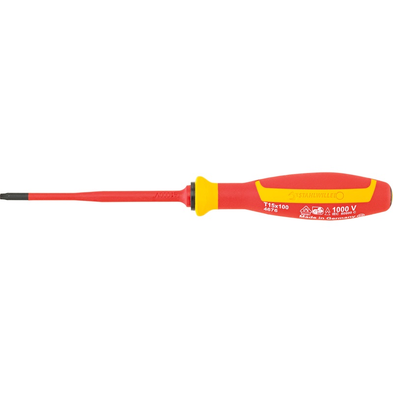 Stahlwille VDE Torx Screwdriver, T15 x 100mm – ST 46763015