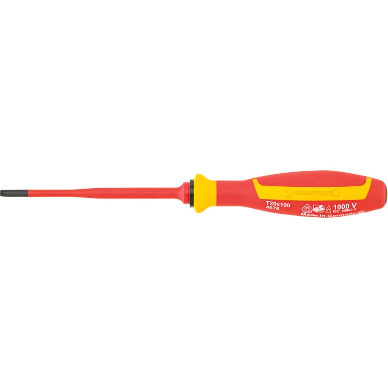 Stahlwille VDE Torx Screwdriver, T20 x 100mm – ST 46763020