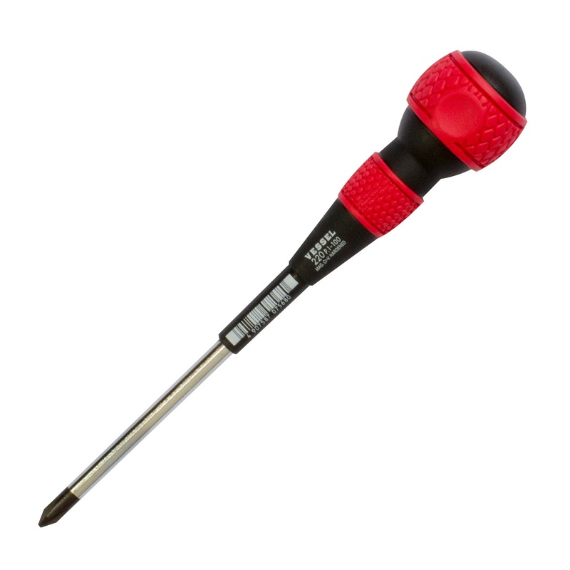 Vessel Tools Ball Grip Screwdriver, PH1 x 100mm – VL 220P1100