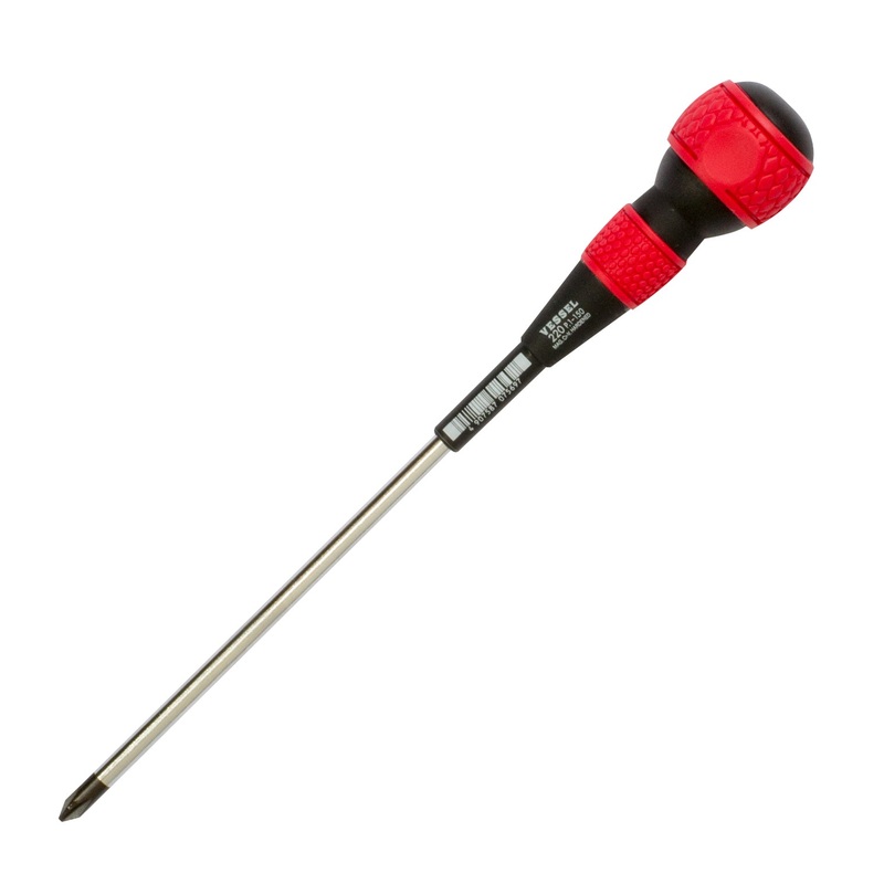 Vessel Tools Ball Grip Screwdriver, PH1 x 150mm – VL 220P1150