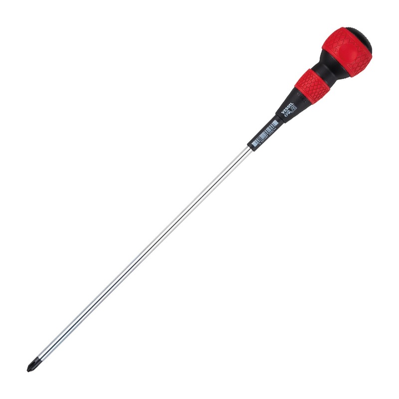 Vessel Tools Ball Grip Screwdriver, PH2 x 300mm – VL 220P2300