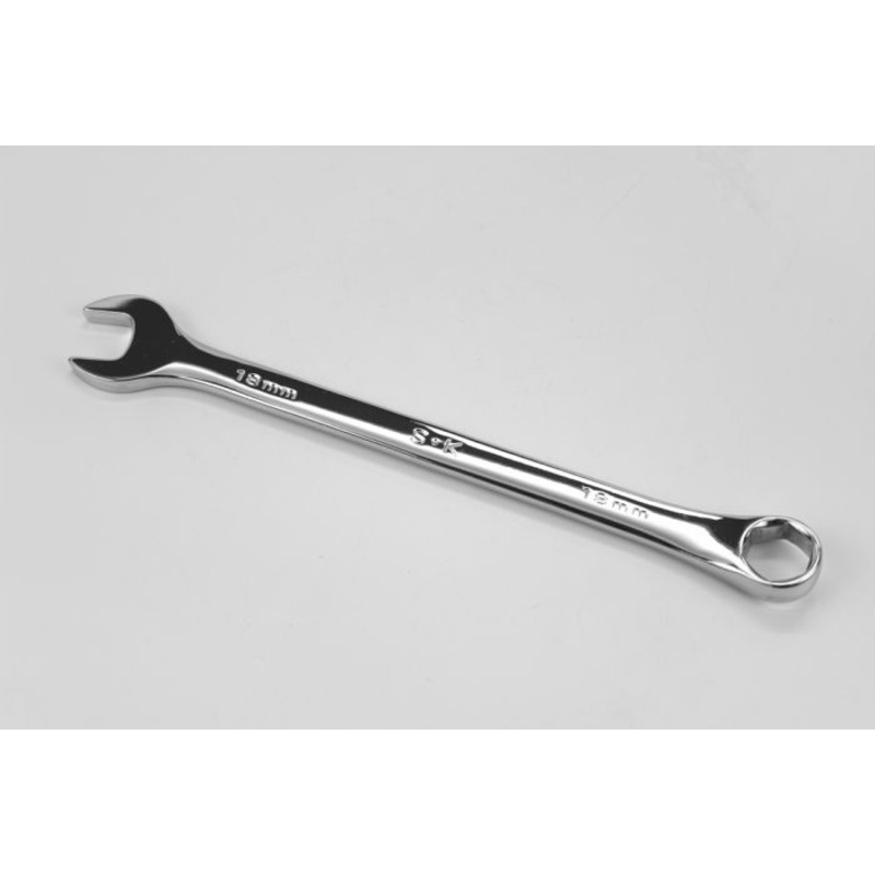 SK Tools – 18 mm 6 Point Metric Long Combination Chrome Wrench – 88718