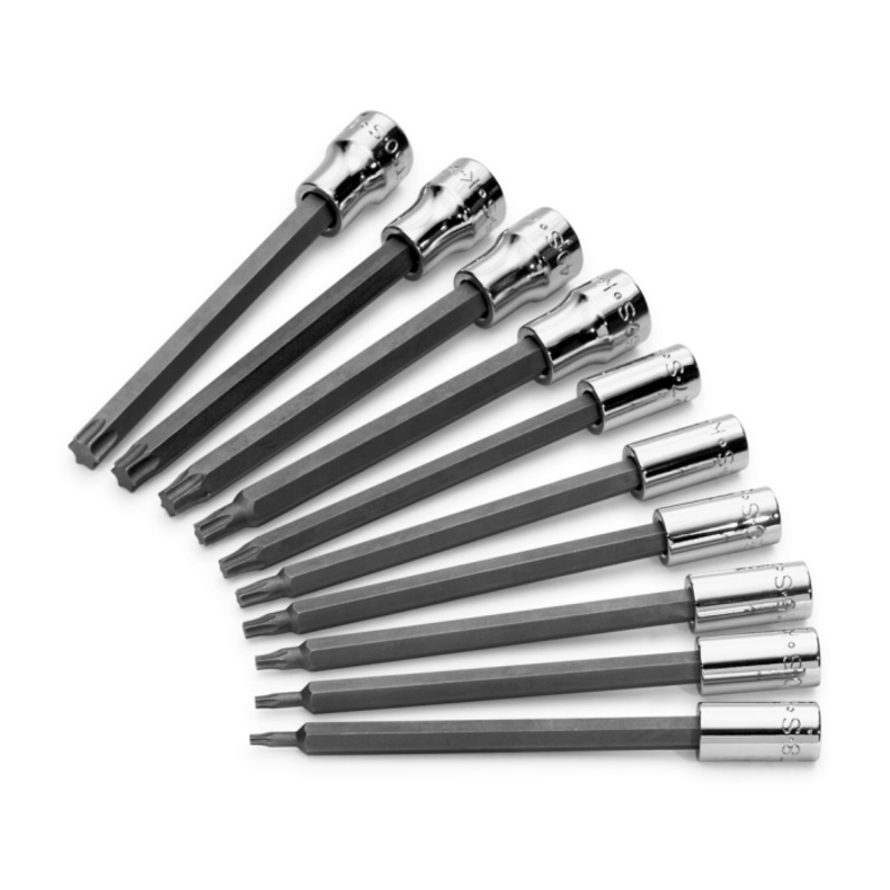 SK Tools – Set Socket Bit 1/4dr 3/8dr Lgtx 10p – 84220