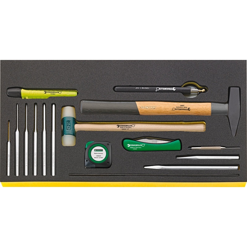 Stahlwille Set of 16 Hammer and Chisel with TCS Insert, Length 250mm – ST 96830119