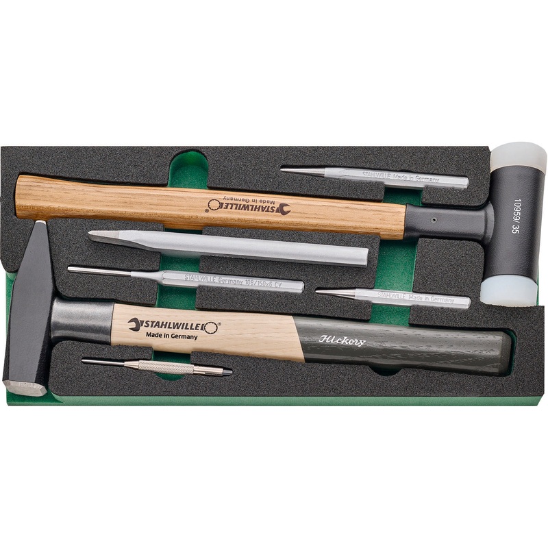 Stahlwille Set of 7 Hammer, Punch and Chisel with TCS Insert – ST 96830269