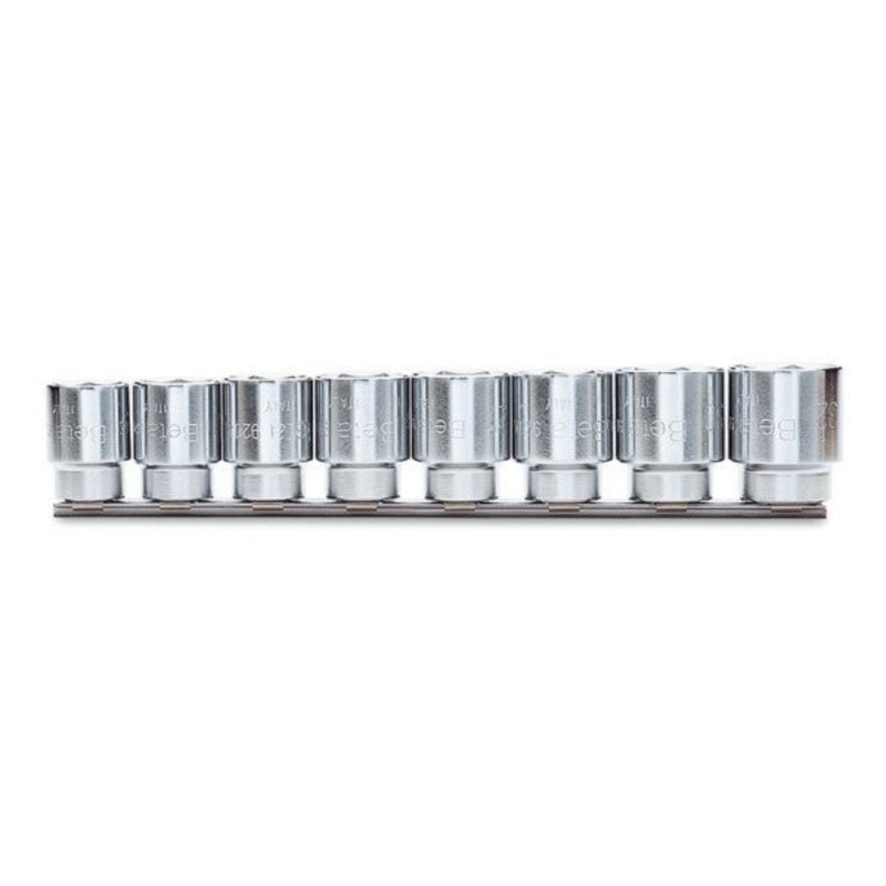 Beta Tools (Article# 920A/SB8) Set of 13 Hand Sockets on Rail, 6 Point 1/2 in Drive, 23mm-32mm – BT 9200042