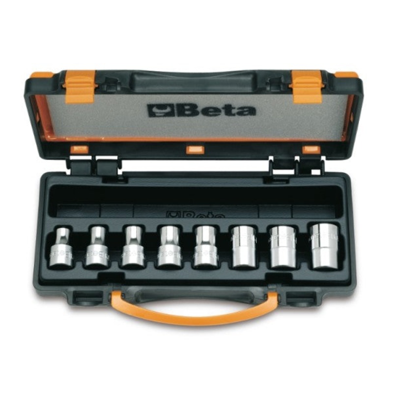Beta Tools (Article# 920FTX/C8) Set of 8 1/2 in Drive Torx Hand Sockets with Case, E10 – E24 – BT 9200391