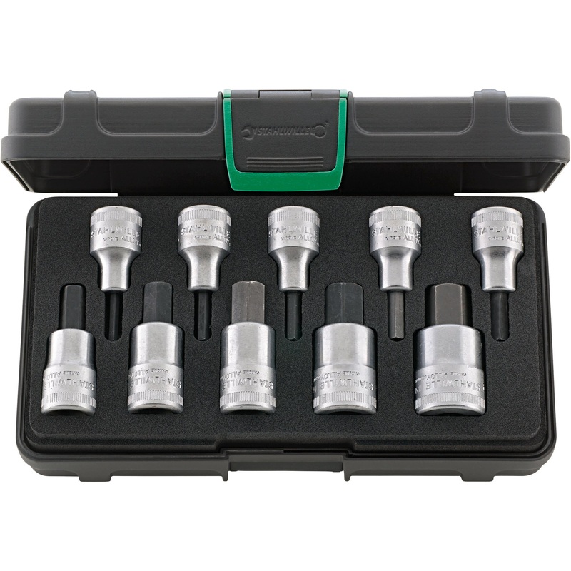 Stahlwille Set of 10 1/2 in Drive Inhex Screwdriver Socket – ST 96031508