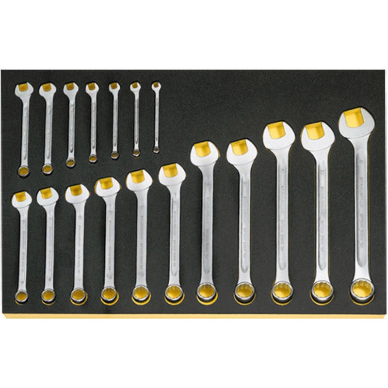 Stahlwille Set of 18 Combination Wrench with TCS Insert, 6 – 24mm, 350 x 530 x 35mm – ST 96838183