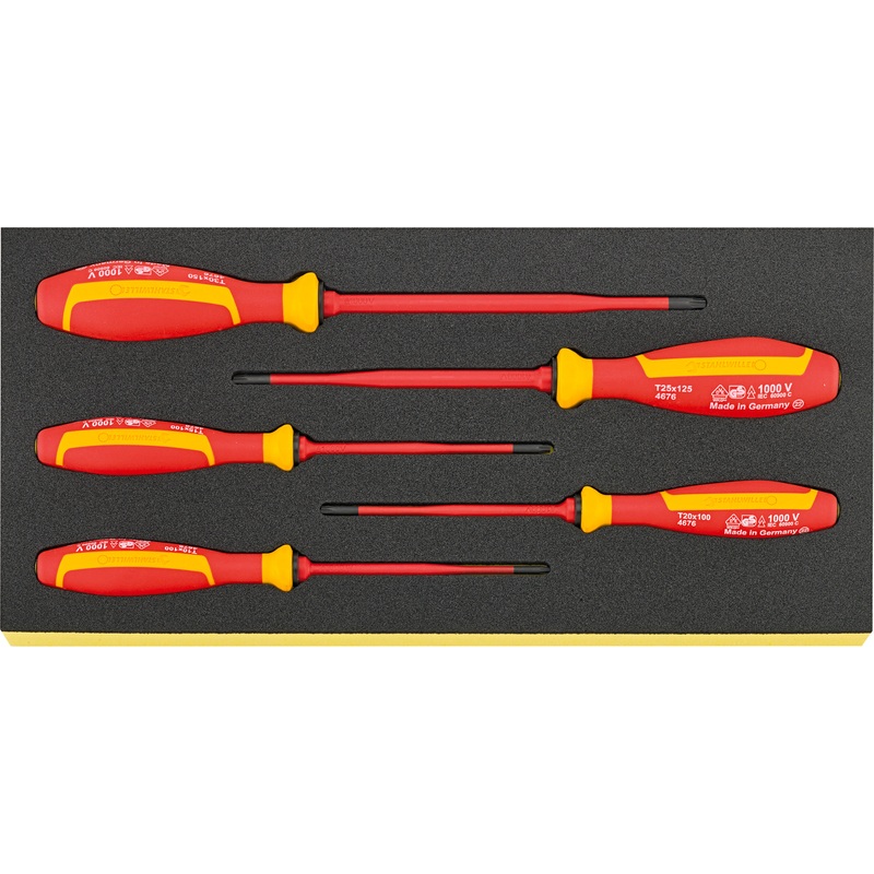 Stahlwille Set of 5 VDE Screwdriver with TCS Insert – ST 96838815
