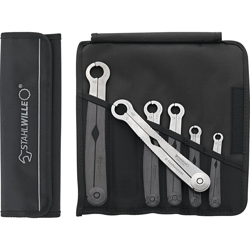 Stahlwille Set of 6 FastRatch Ratchet Spanner Wrench, 8 – 19mm – ST 96411006
