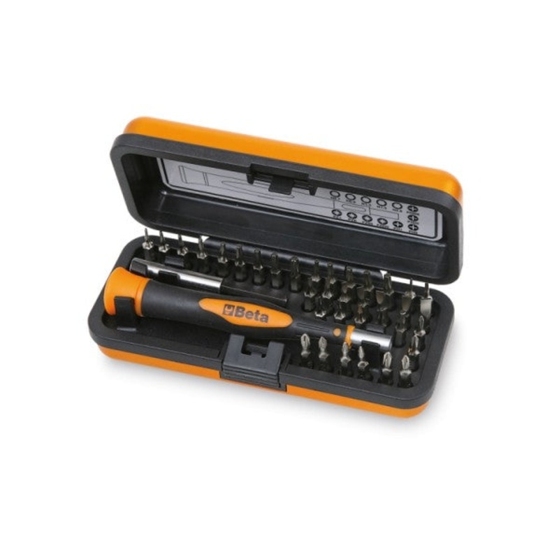 Beta Tools (Article# 1256/C36-2) Micro Screwdriver Set with 36 4mm Bits, Drive Handle and Magnetic Extension – BT 12560100