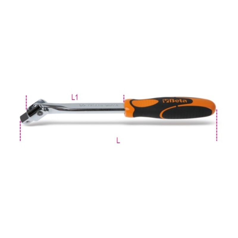 Beta Tools (Article# 920/35A) 1/2 in Swivel Drive Handle, Chrome-Plated – BT 9200846
