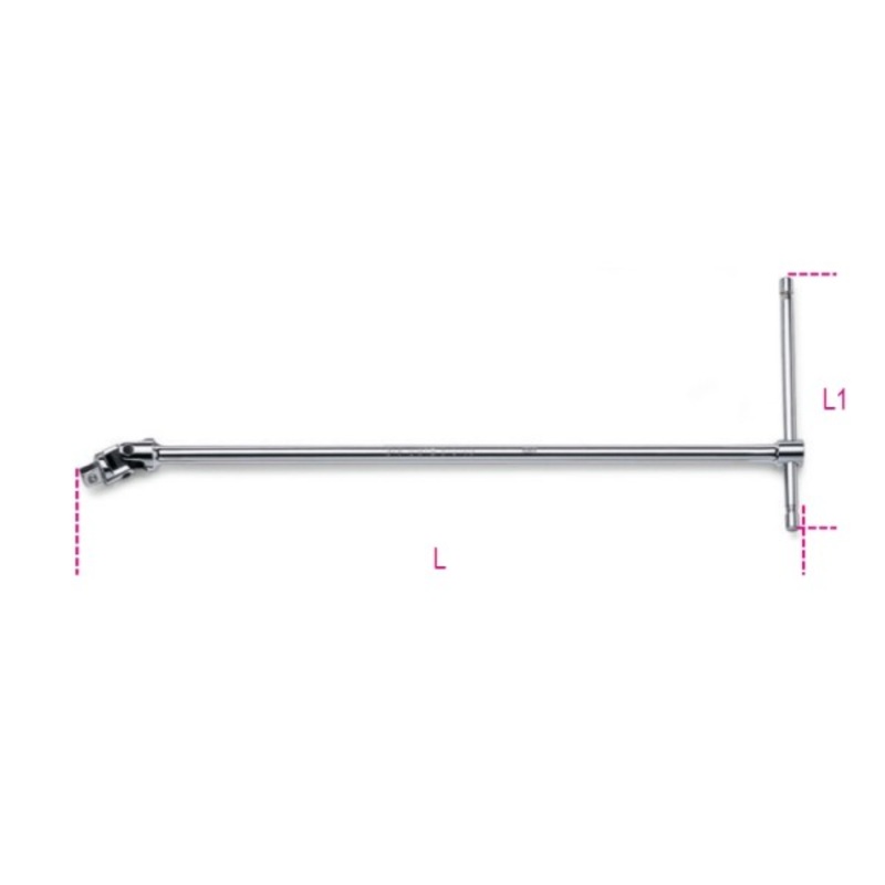 Beta Tools (Article# 920/40) 1/2 in Swivel Drive T-Handle, Chrome-Plated – BT 9200850