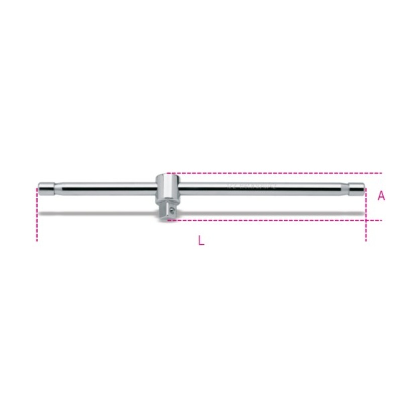 Beta Tools (Article# 920/42) 1/2 in Sliding Drive T-Handle, Chrome-Plated – BT 9200854