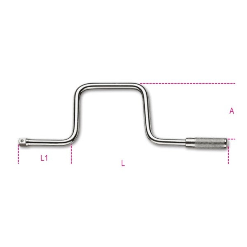 Beta Tools (Article# 920/46) 1/2 in Drive Handle with Speed Brace, Chrome-Plated – BT 9200862