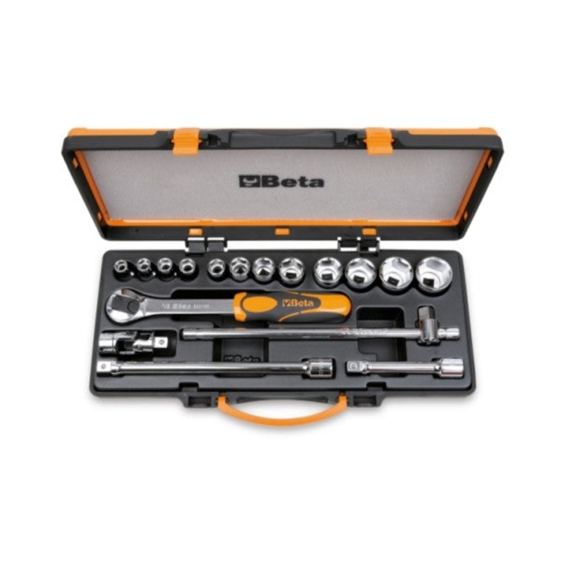 Beta Tools (Article# 920A/C12) Set of 17 1/2 in Drive Metric Ratchet and Socket – BT 9200931