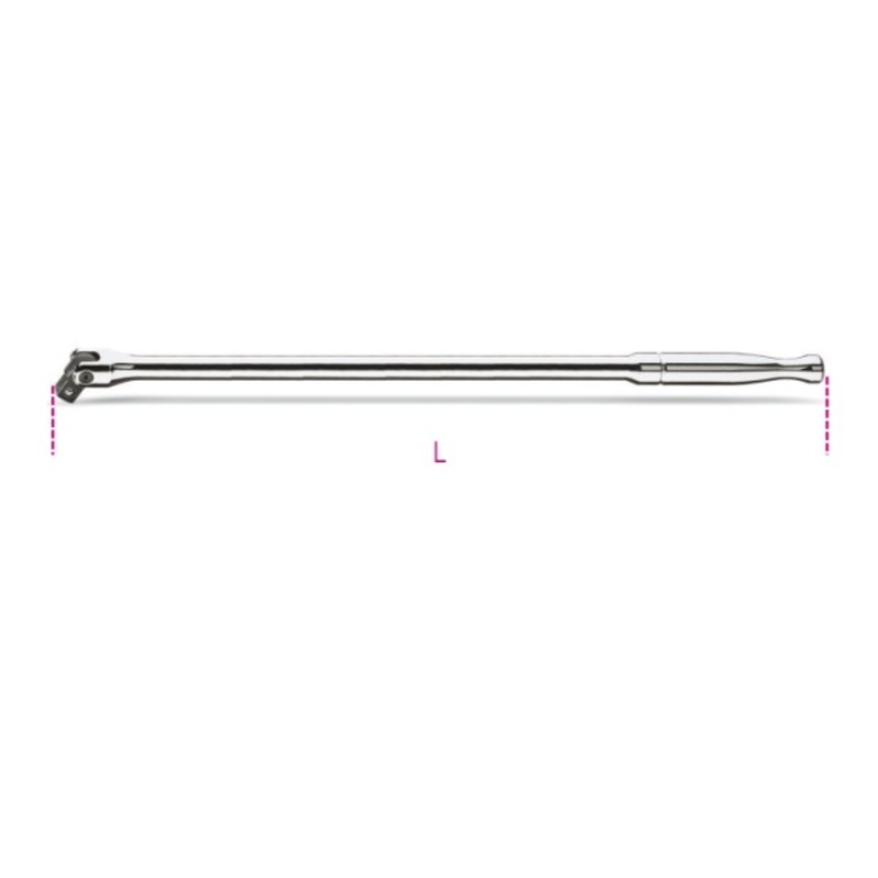 Beta Tools (Article# 920M/35L) 1/2 in Swivel Drive with Metal Handle, Long Series, Chrome-Plated – BT 9200843