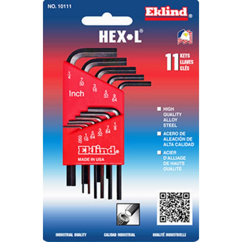 Eklind Set of 11 Short Hexagon L-Key with Holder – EK 10111 Hexagon L-Key Set