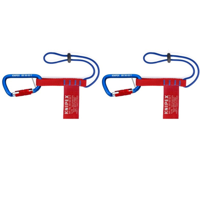 KNIPEX 13 Tool Tethering Adaptor Straps with Captive Eye Carabiner – 00 50 06 T BKA