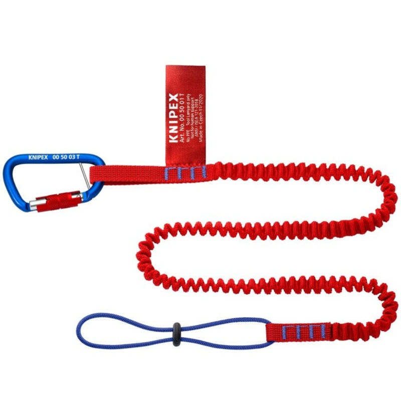 KNIPEX 38 Tool Tethering Lanyard with Captive Eye Carabiner – 00 50 05 T BKA