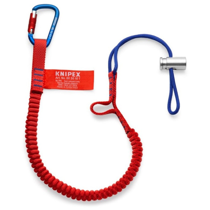 KNIPEX 38 Tool Tethering Lanyard with Captive Eye Carabiner up to 13 lbs. – 00 50 12 T BKA