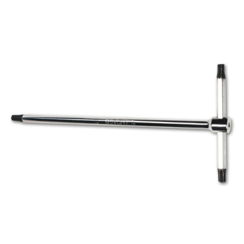 Beta Tools (Article# 951TX 20) T20 Sliding T-Handle Wrench, Torx Drive, 3 Black Phosphate Ends, Chrome-Plated – BT 9510820