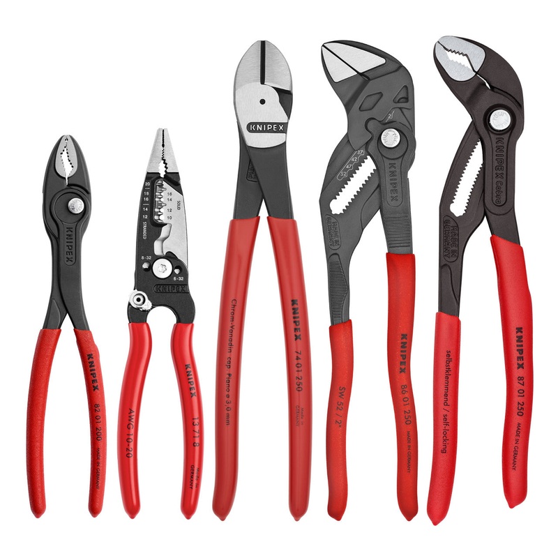 KNIPEX 5 Pc Core Pliers Set in Tool Roll – 9K 00 80 150 US Pliers Set
