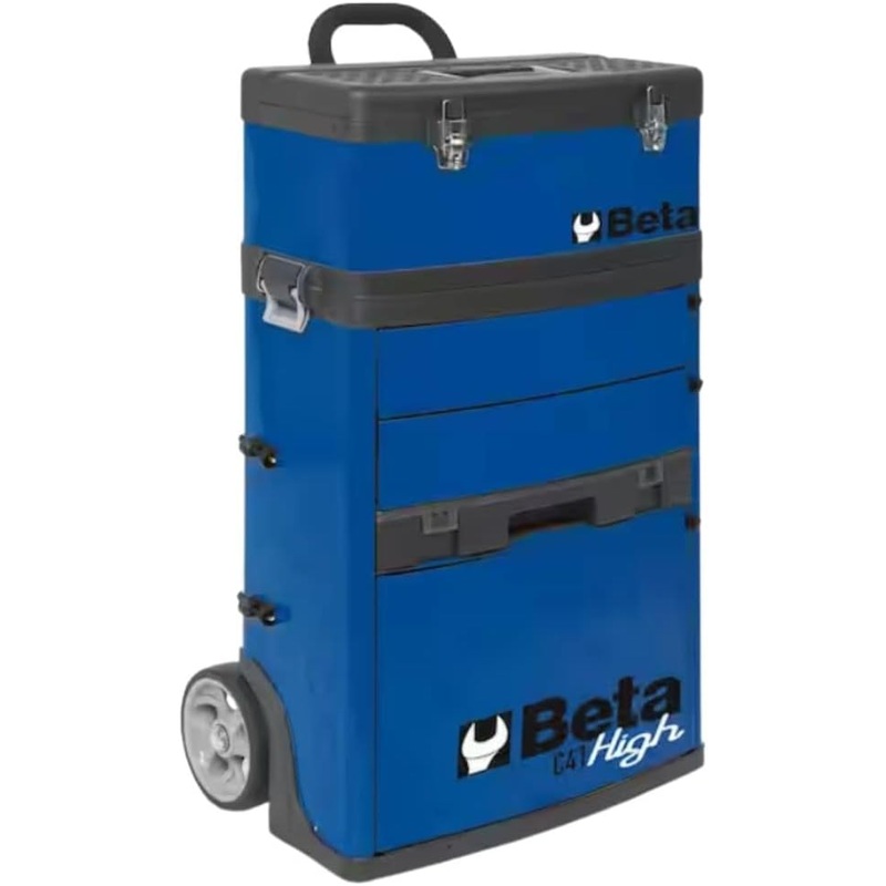 Beta Tools (Article# C41H-B) Two-Module Rolling Tool Chest -Blue – BT 41000006