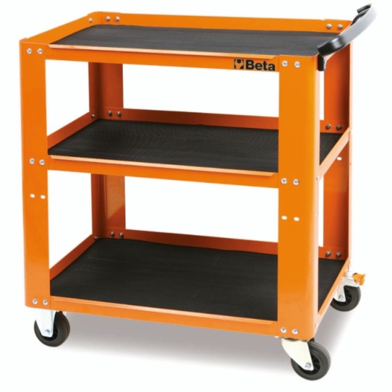 Beta Tools (Article# C51 O) C51-O Easy Trolley 3-Shelf Shop Cart – Orange – BT 51000001