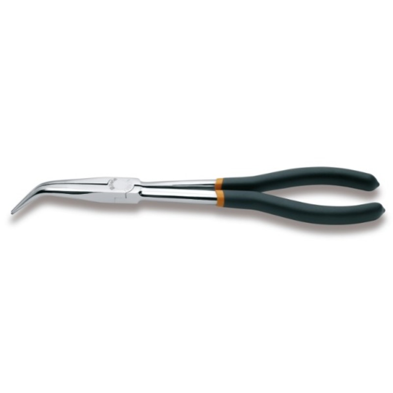 Beta Tools (Article# 1009L/B) Curved Extra-Long Knurled Nose Plier, 45 deg – BT 10090009