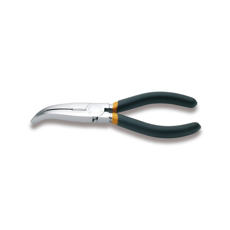 Beta Tools (Article# 1164 160) Extra-Long Bent Flat Knurled Nose Plier, OAL 160mm – BT 11640006