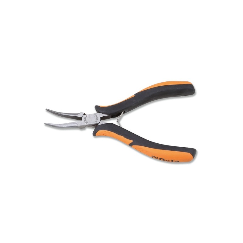 Beta Tools (Article# 1178BM/P) Smooth Half-Round Long Bent Needle Nose Plier, OAL 140mm – BT 11780102