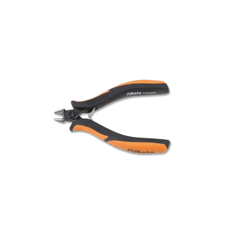 Beta Tools (Article# 1183BM) Diagonal Semi-Flush Cutting Nipper, Rounded Tips, OAL 120mm – BT 11830101