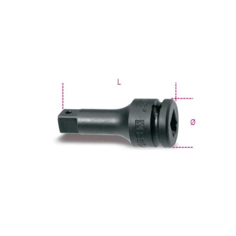 Beta Tools (Article# 720/20) 1/2 in Drive Impact Extension Bar, Black Oxide, 75mm Long – BT 7200818