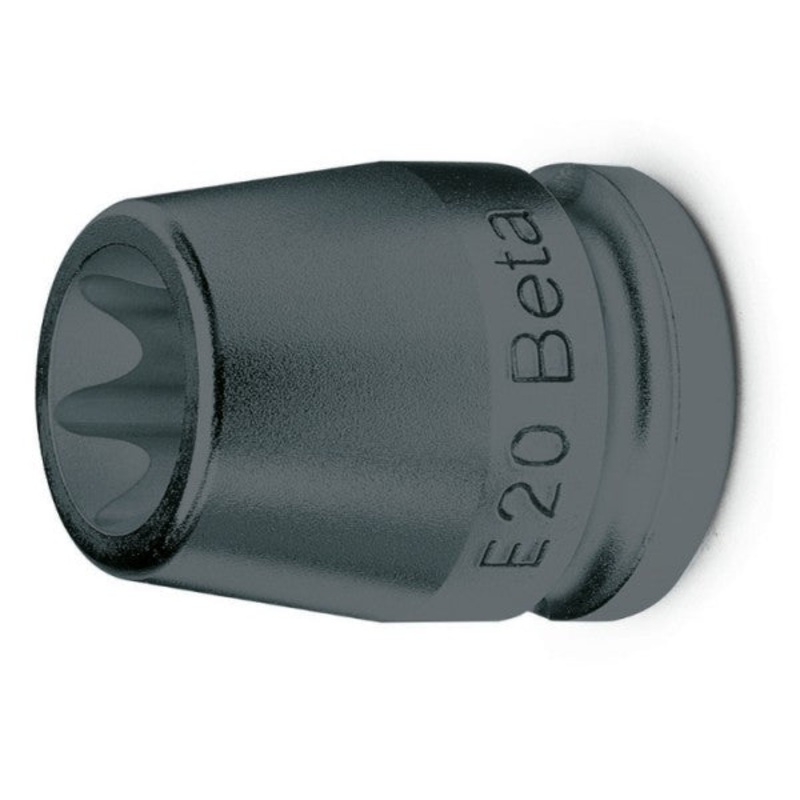Beta Tools (Article# 720FTX 20) E20, 1/2 in Drive Torx Bit Impact Socket, Black Phosphate – BT 7200420