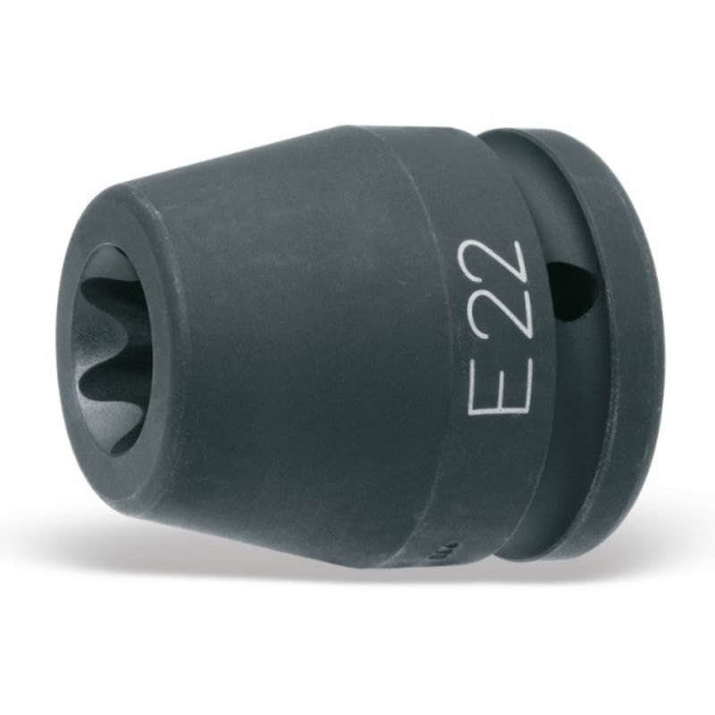 Beta Tools (Article# 728FTX 22) E22 3/4 in Drive Impact Socket for Torx Head Screws, Black Oxide – BT 7280422